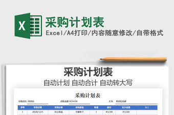2021年采購計劃表