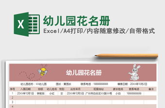 2021年幼兒園花名冊