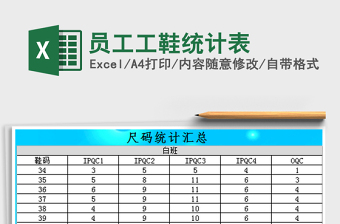 2021年員工工鞋統(tǒng)計(jì)表