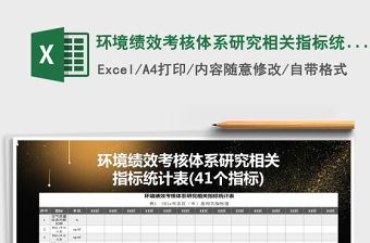 2022年環(huán)境績效考核體系研究相關(guān)指標(biāo)統(tǒng)計表免費(fèi)下載