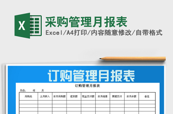 2022年采購管理月報(bào)表