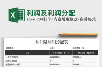 2022年利潤及利潤分配免費下載