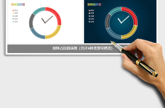2021年通用時(shí)鐘占比圓環(huán)圖