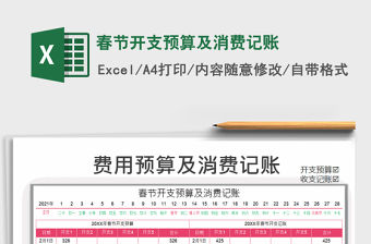 2021年春節開支預算及消費記賬