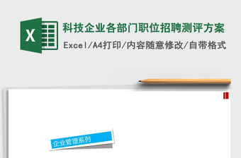 2021年科技企業(yè)各部門職位招聘測評方案