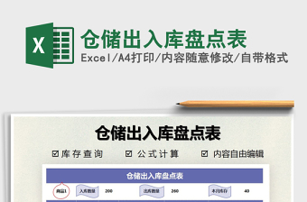 2021年倉(cāng)儲(chǔ)出入庫(kù)盤(pán)點(diǎn)表