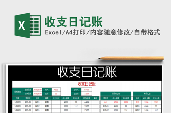 2021年收支日記賬