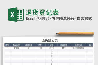 2022年退貨登記表免費(fèi)下載