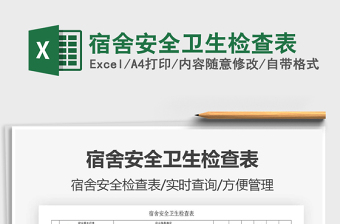 2021年宿舍安全衛(wèi)生檢查表