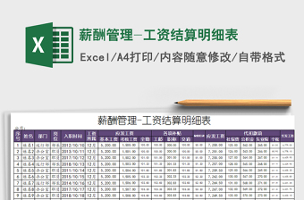 2021年薪酬管理-工資結(jié)算明細(xì)表