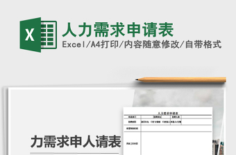 2021年人力需求申請(qǐng)表免費(fèi)下載