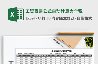 2021年工資表帶公式自動(dòng)計(jì)算含個(gè)稅