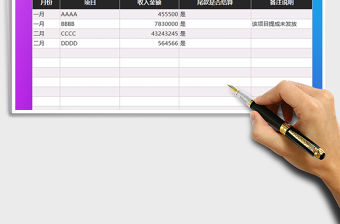 2021年財務報表公司年度各月收入匯總統計表