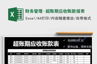 2022年財務管理-超賬期應收賬款報表