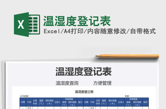 2021年溫濕度登記表