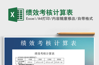 2021年績效考核計算表免費下載