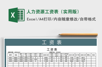 2021年人力資源工資表（實用版）