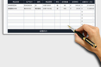 2022年進貨成本明細統計表免費下載