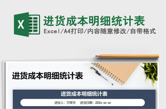 2022年進(jìn)貨成本明細(xì)統(tǒng)計(jì)表免費(fèi)下載