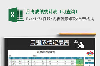 2021年月考成績統(tǒng)計表（可查詢）