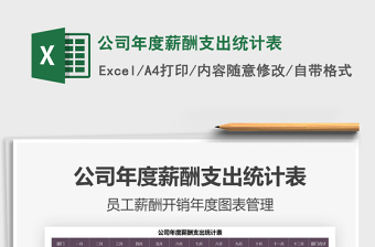 2021年公司年度薪酬支出統(tǒng)計(jì)表