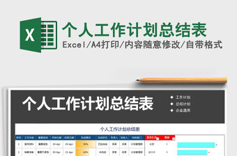 2021年個人工作計劃總結表