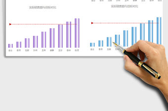 2022年柱形圖目標線免費下載
