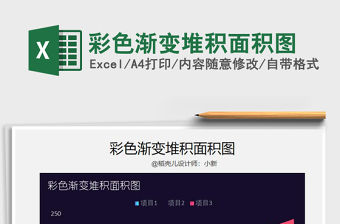 2021年彩色漸變堆積面積圖