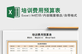 2021年培訓(xùn)費(fèi)用預(yù)算表