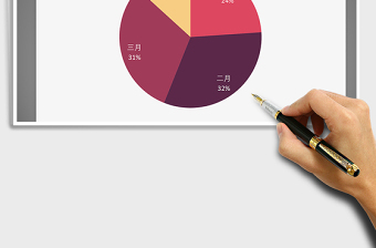 2021年赭红系列之饼图免费下载