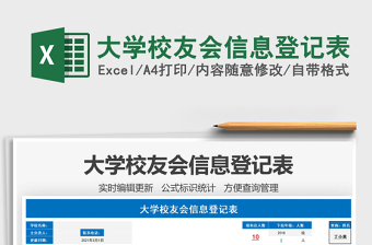 2021年大學(xué)校友會信息登記表