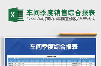 2021年車間季度銷售綜合報表