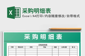 2022年采購明細表免費下載