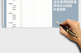 2022年成本費用預算表