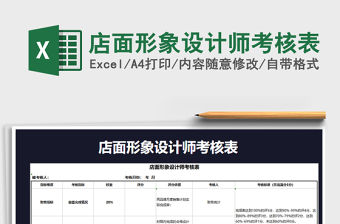 2022年店面形象設(shè)計師考核表免費下載