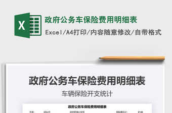 2021年政府公務(wù)車保險(xiǎn)費(fèi)用明細(xì)表