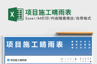 2021年項(xiàng)目施工晴雨表