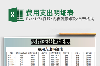 2021年費(fèi)用支出明細(xì)表