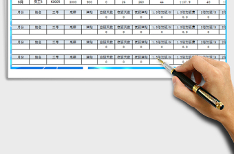 2022年人员考勤自动生成工资条