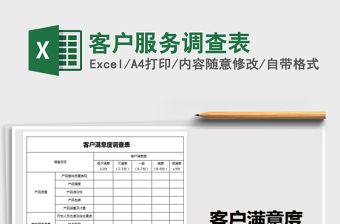 2022年客戶服務(wù)調(diào)查表