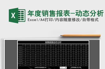 2022年年度銷售報表-動態(tài)分析免費下載