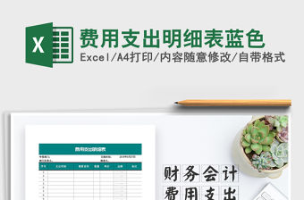 2022年費(fèi)用支出明細(xì)表藍(lán)色免費(fèi)下載
