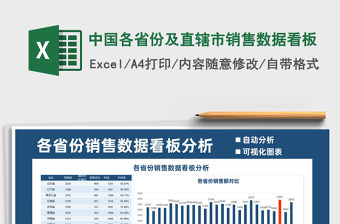 2021年中國各省份及直轄市銷售數(shù)據(jù)看板