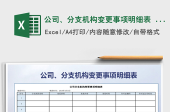 2022年公司、分支機(jī)構(gòu)變更事項(xiàng)明細(xì)表 056免費(fèi)下載