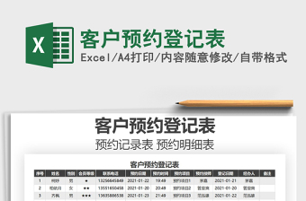 2021年客戶預(yù)約登記表