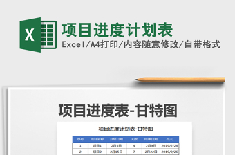 2022年項目進度計劃表免費下載
