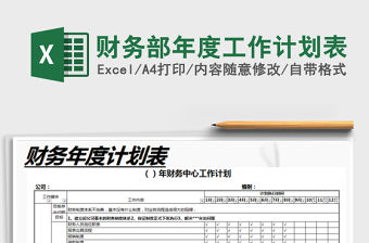2021年財(cái)務(wù)部年度工作計(jì)劃表
