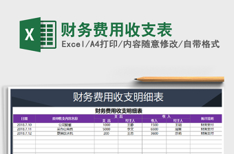 2021年財(cái)務(wù)費(fèi)用收支表免費(fèi)下載