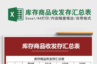 2022年庫存商品收發存匯總表