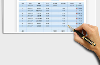 2021年个人收支表